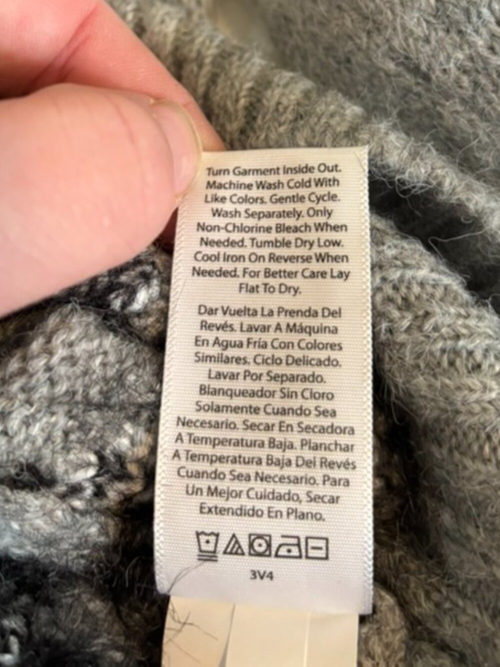 Free Assembly Gray Fair Isle Nordic Button Front Cardigan Sweater Size XS - Picture 5 of 6